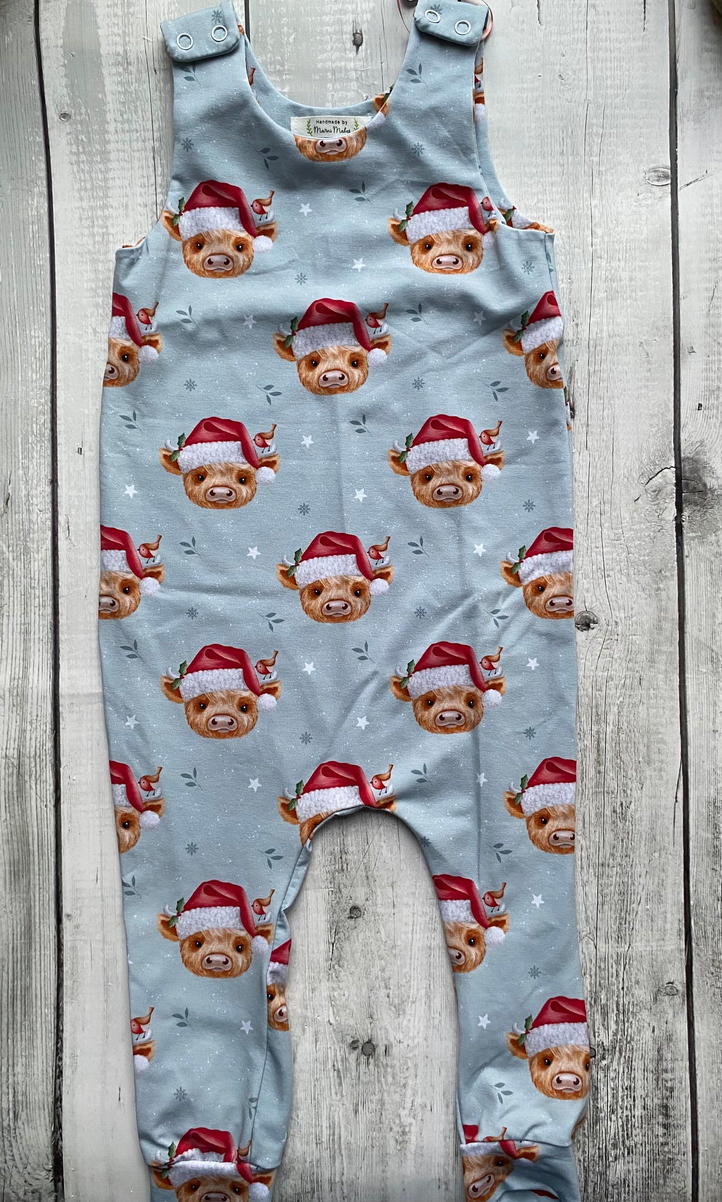 Highland Cow Full Length Romper 2-3 Years