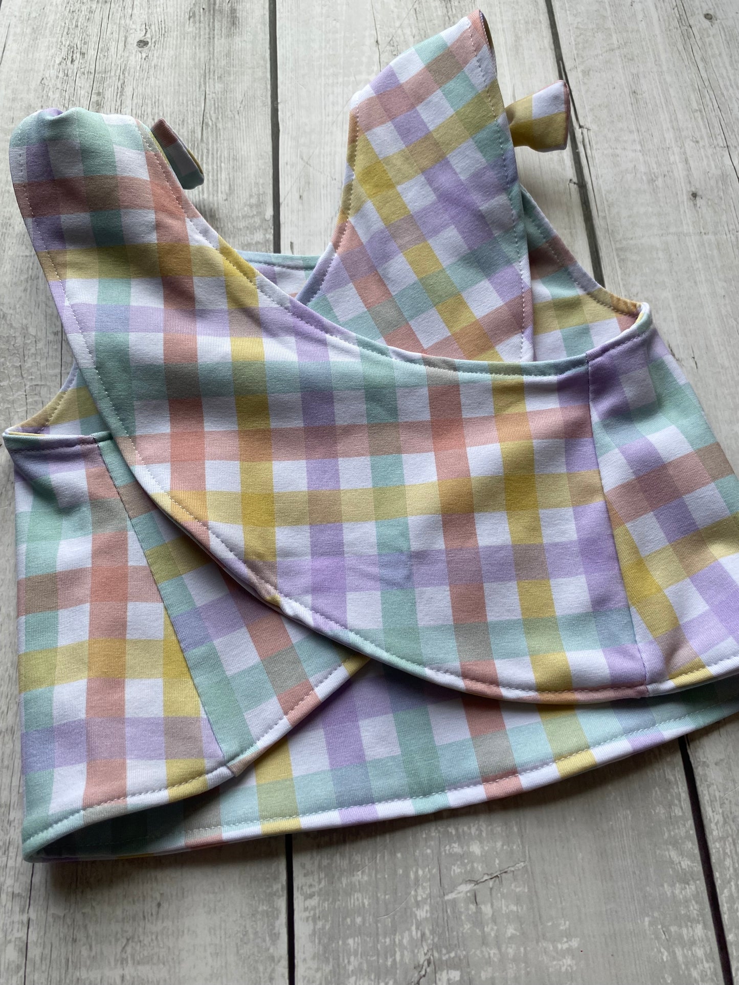Gingham Cross Back Bow Top 18-24 Months