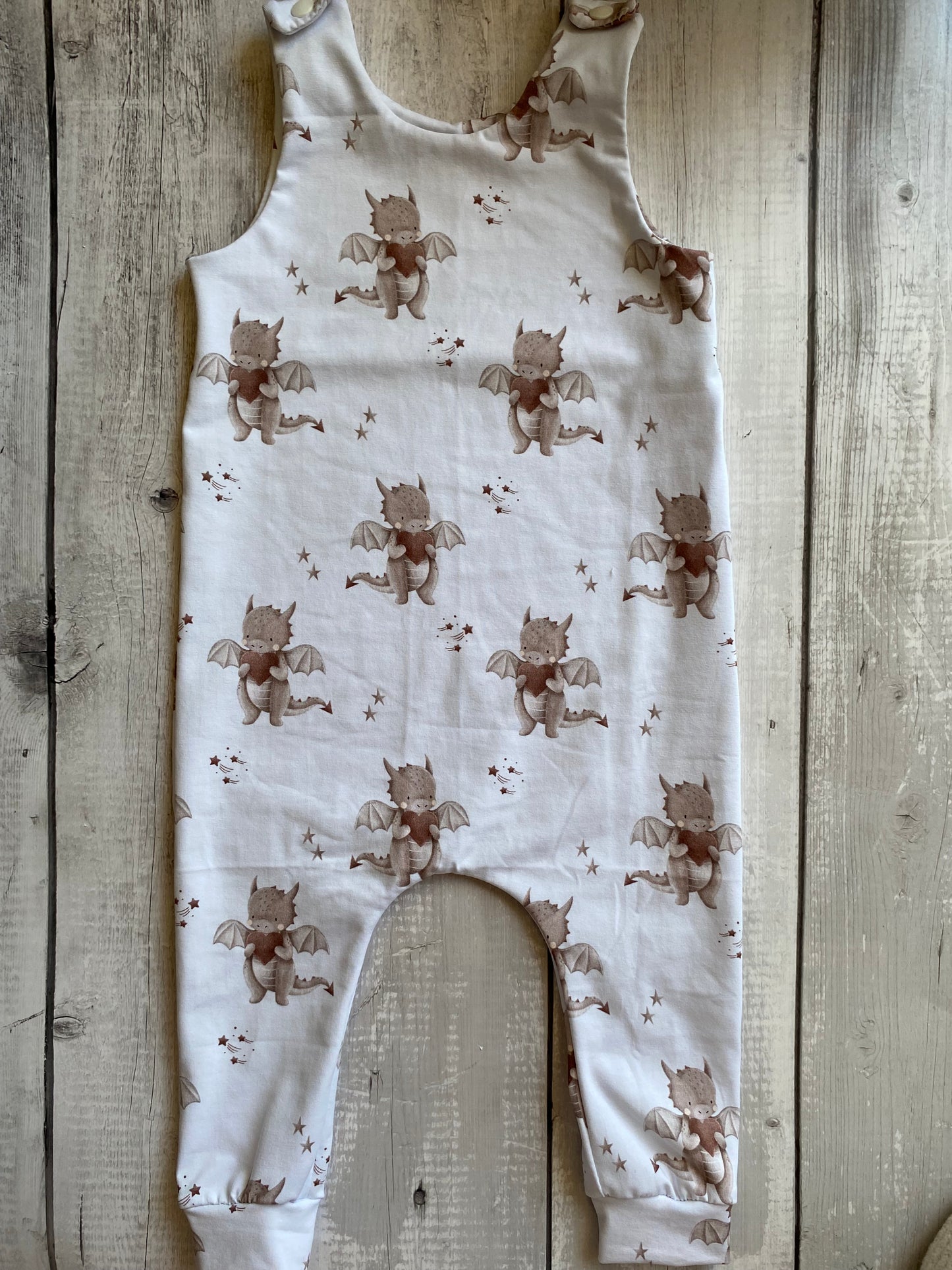 Valentines Dragon Full Length Romper 3-4 Years