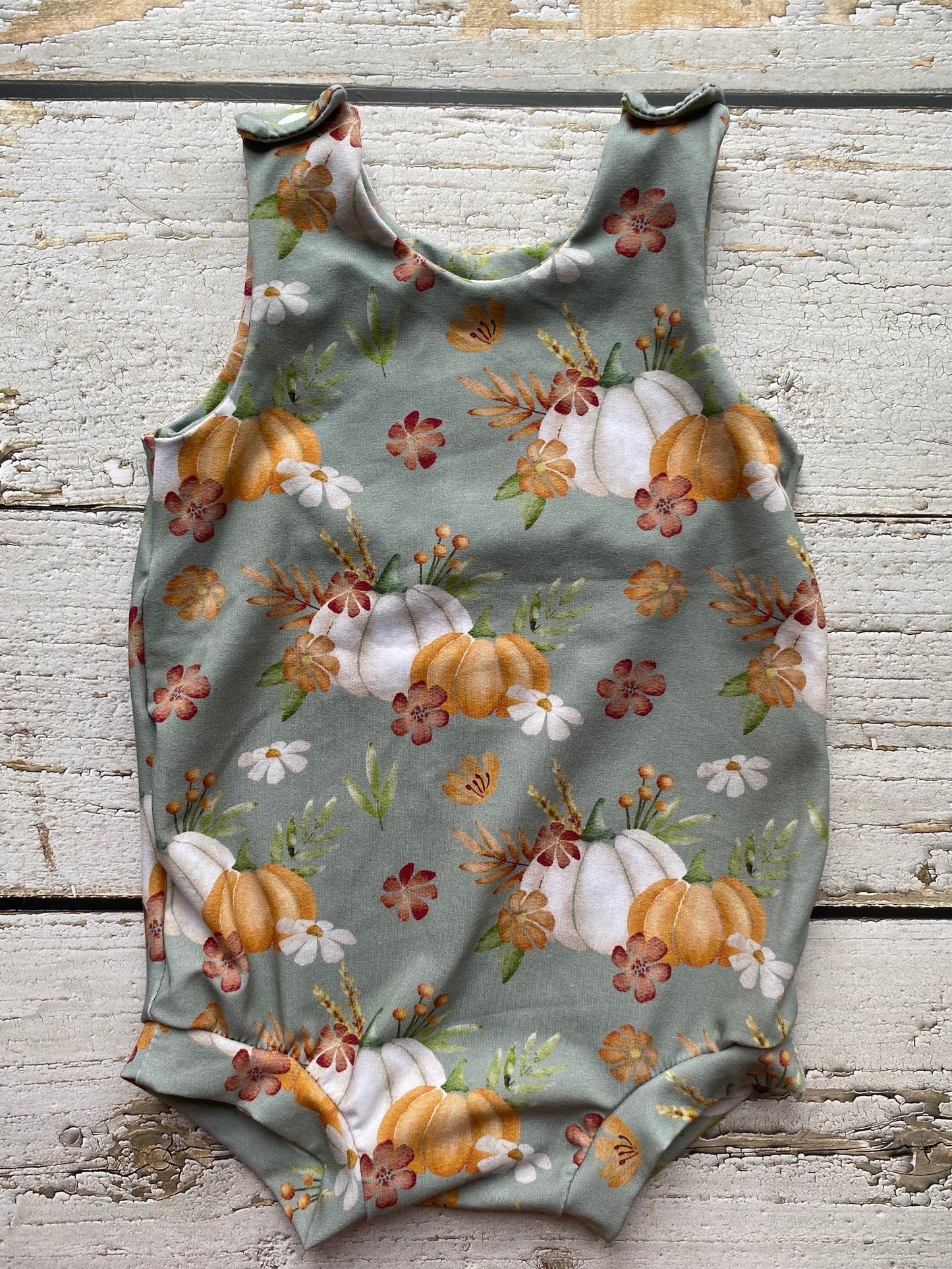 Sage Pumpkin Bummie Romper 18-24 Months