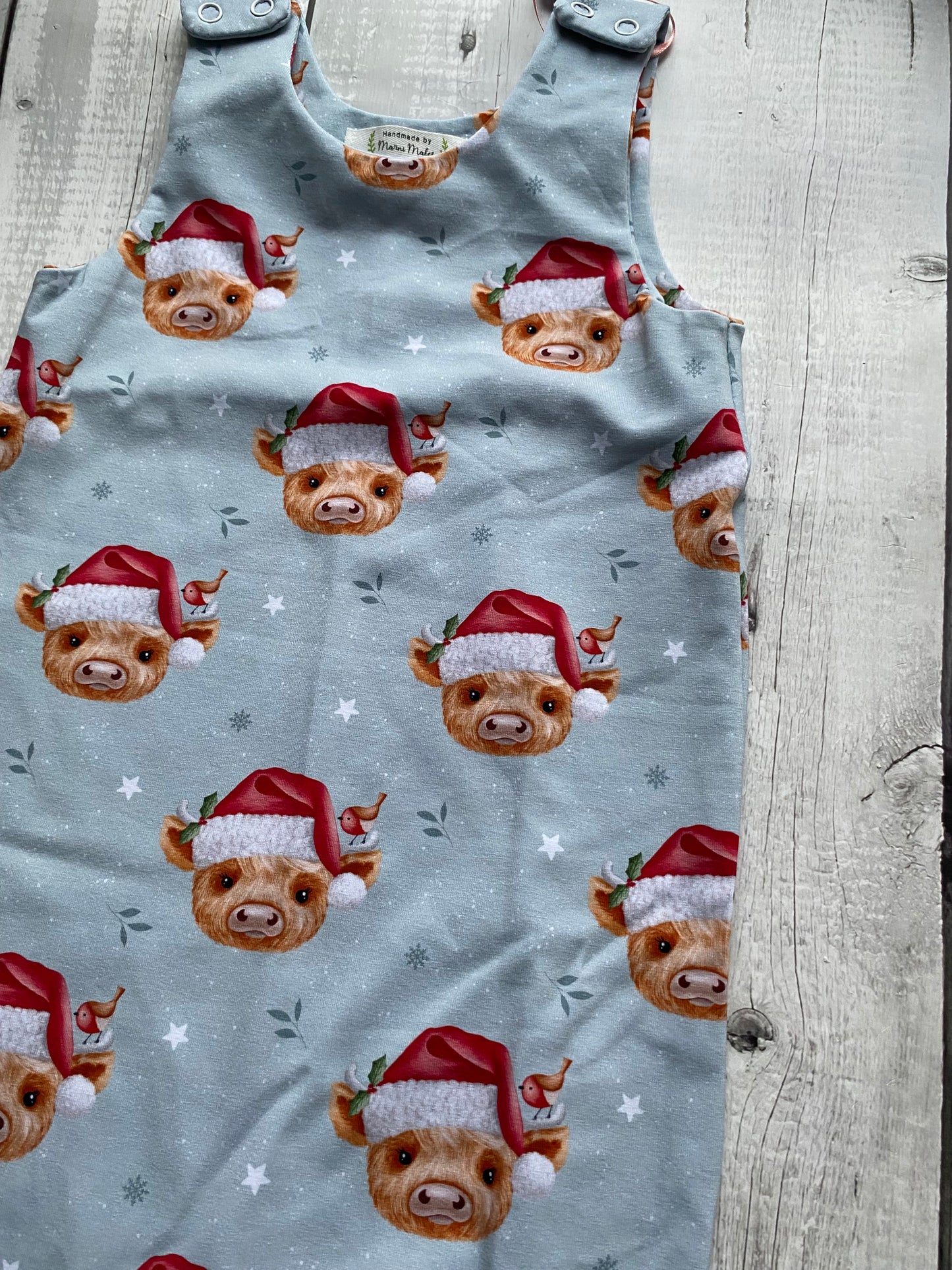 Highland Cow Full Length Romper 2-3 Years