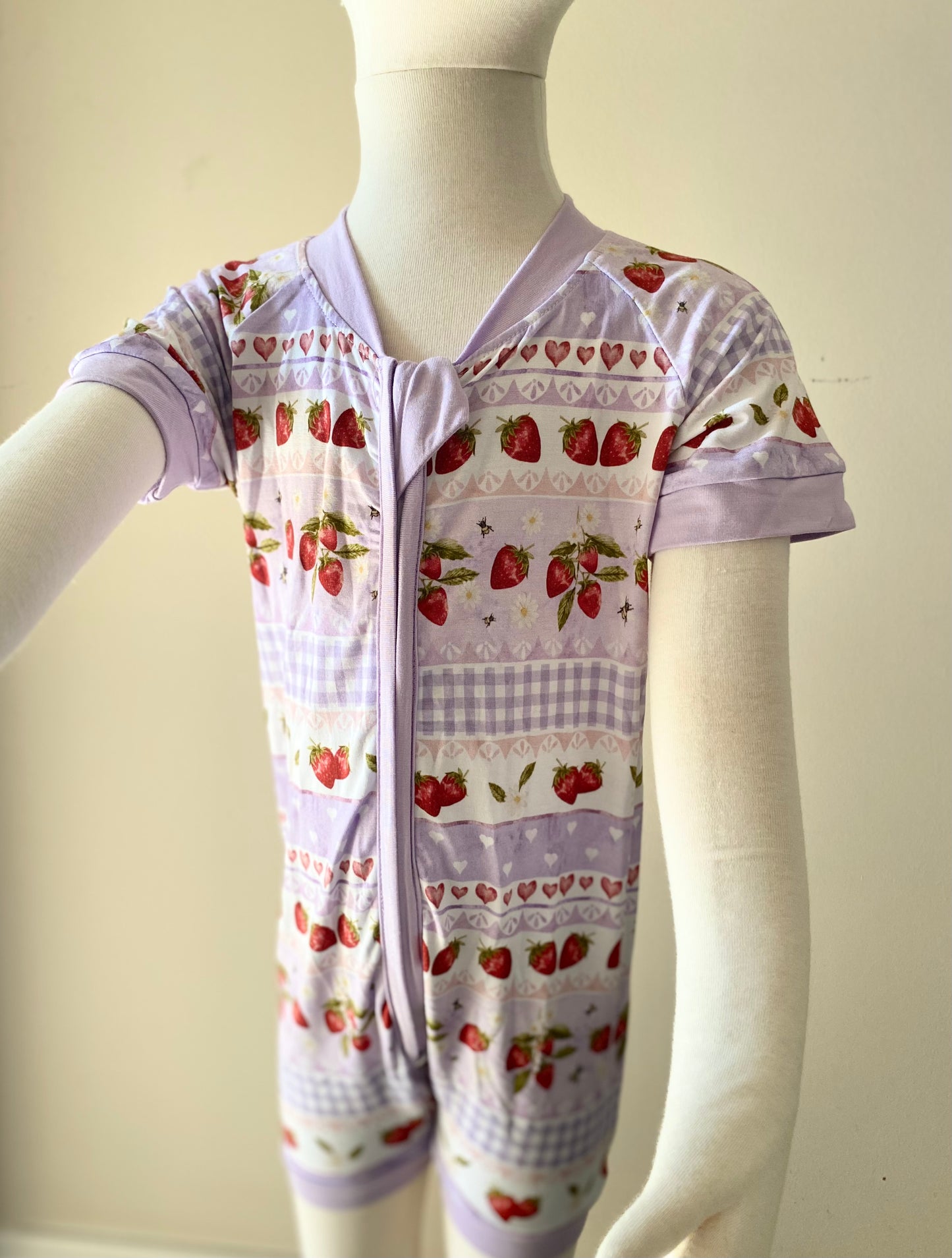 Summer Bamboo Short Double Zip Rompers - Various Designs