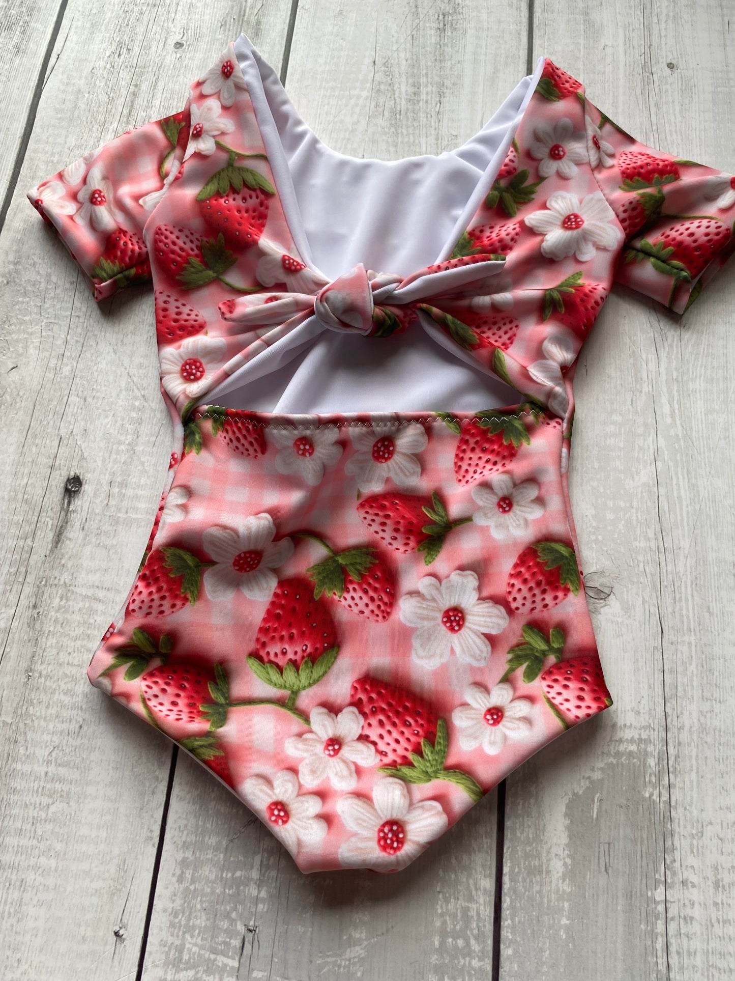 Strawberry Tie Back Swimsuit 18-24 Months