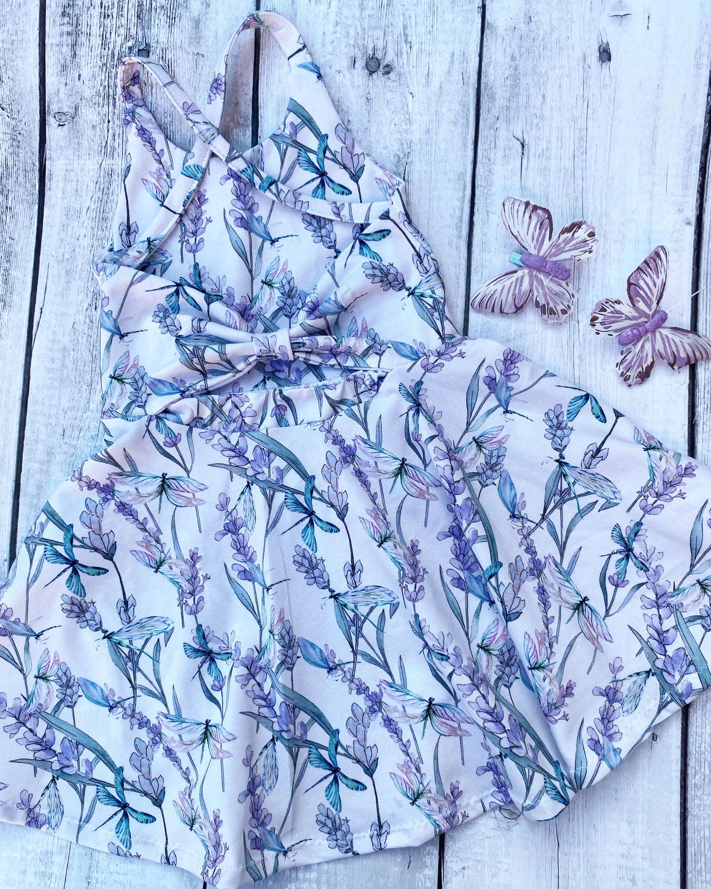Cross back bow dress