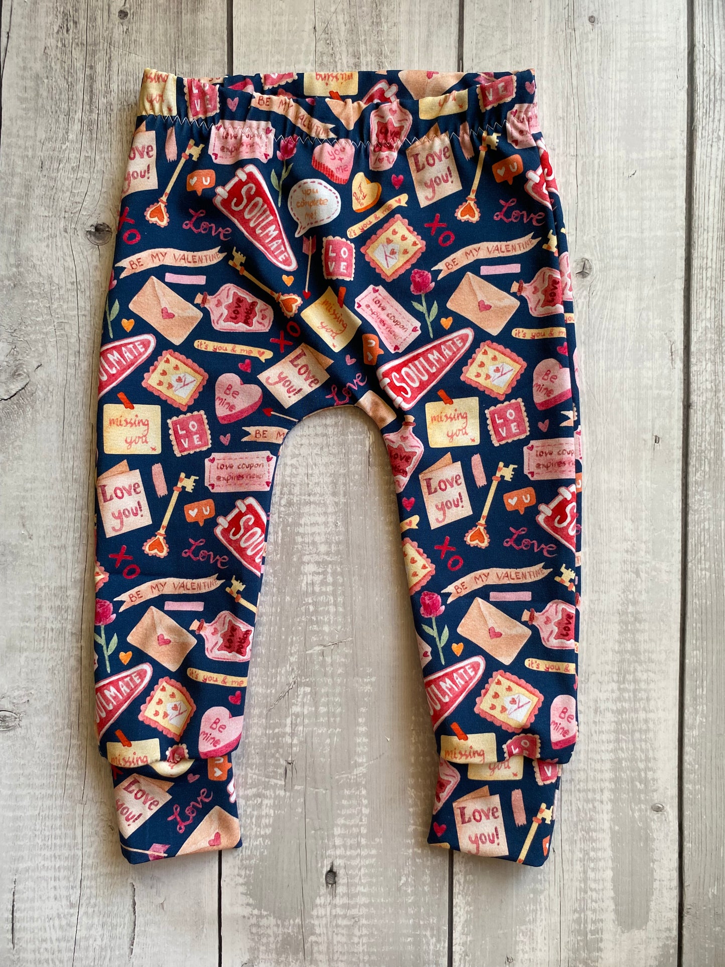 Valentines Letters Harem Leggings 2-3 Years