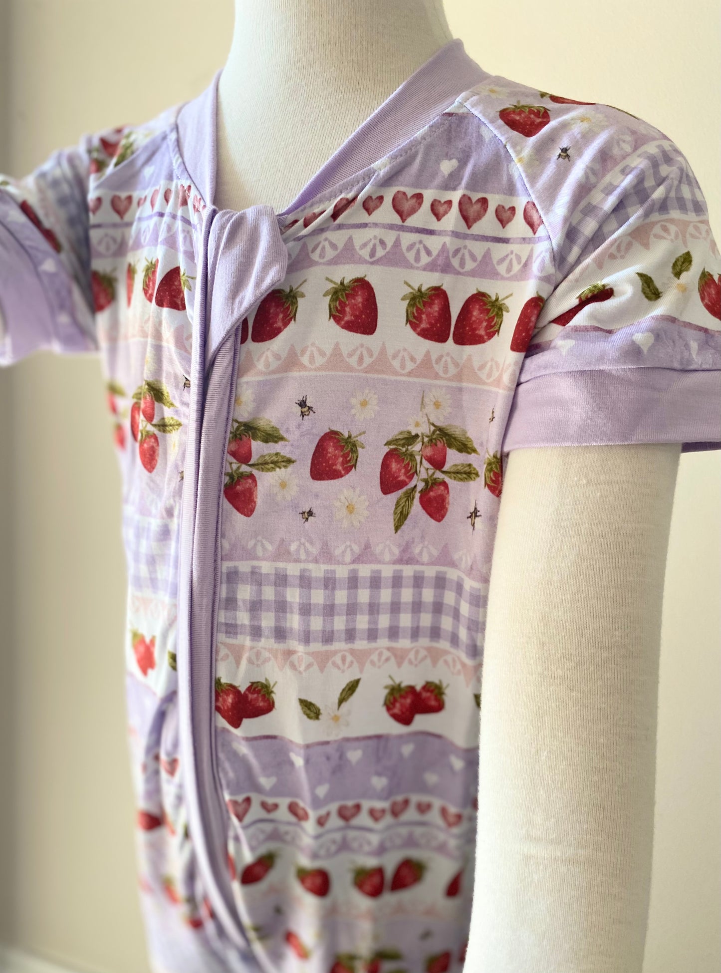 Summer Bamboo Short Double Zip Rompers - Various Designs