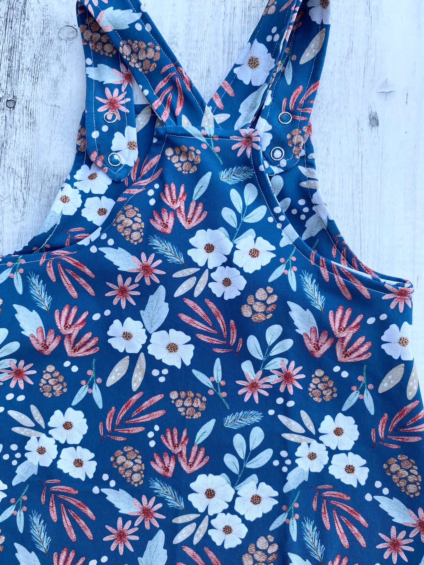 Winter Floral Long Dungarees 2-3 Years