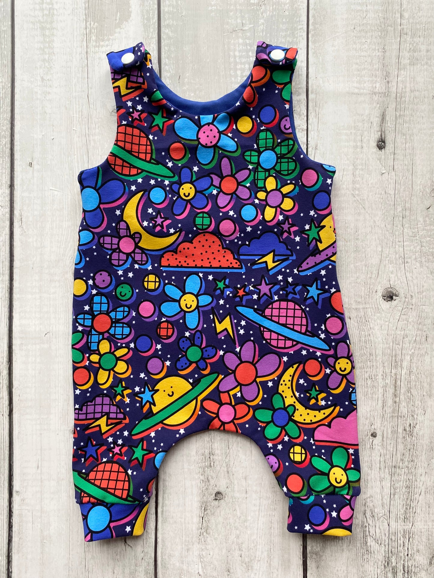 Retro Space Full Length Romper 0-3 Months