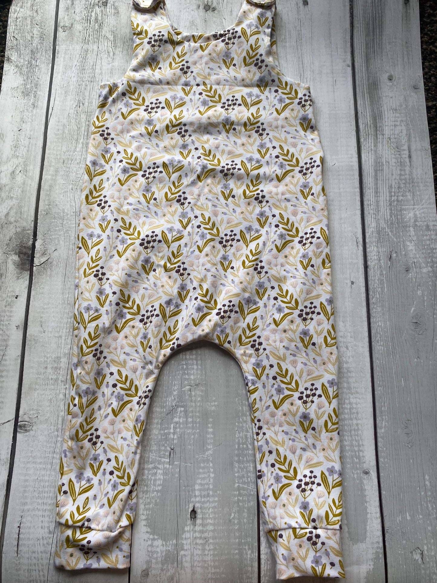 Neutral Floral Full Length Romper 18-24 Months
