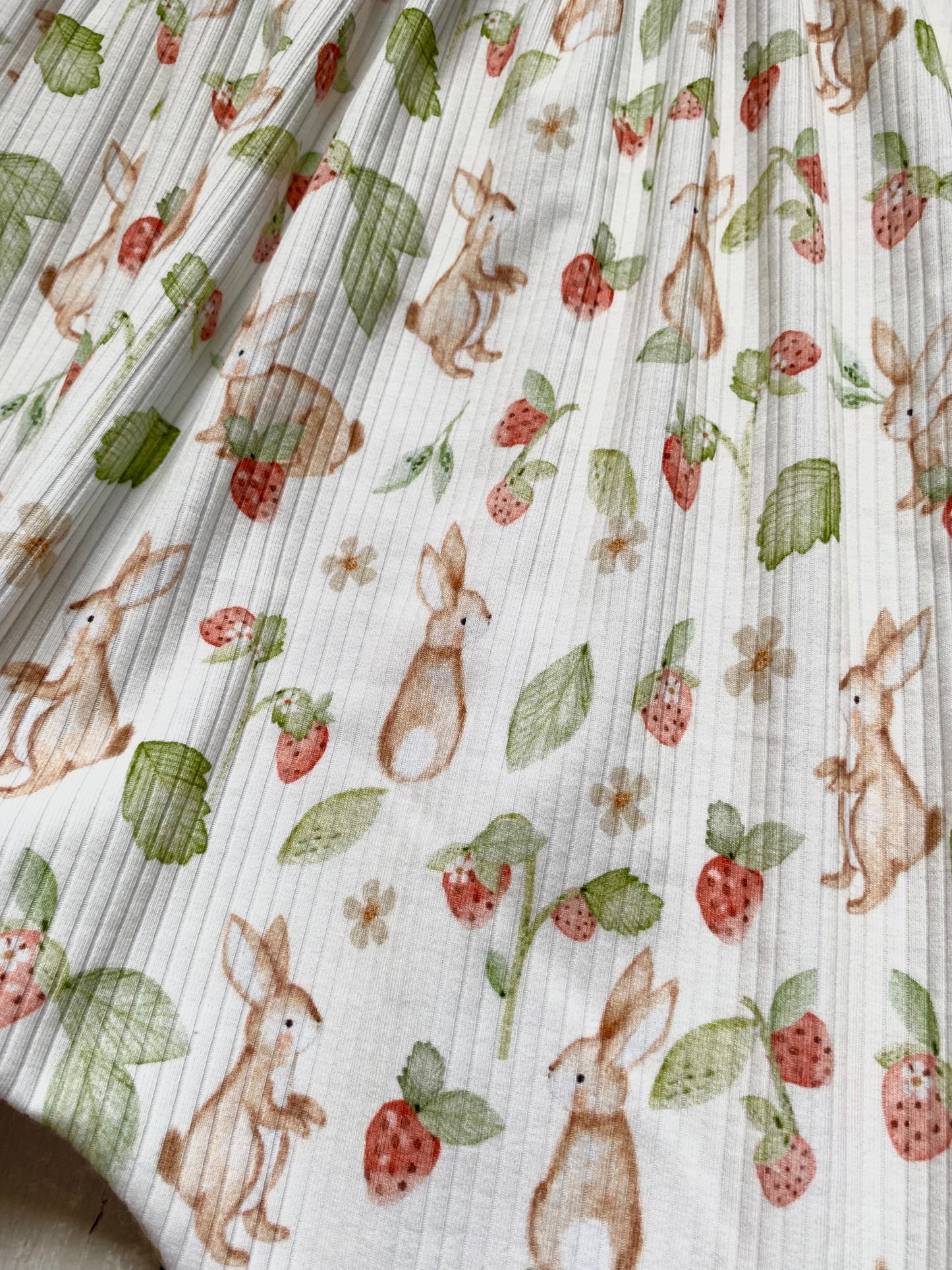 Strawberry Neutral Bunnies Napa Romper 2-3 Years