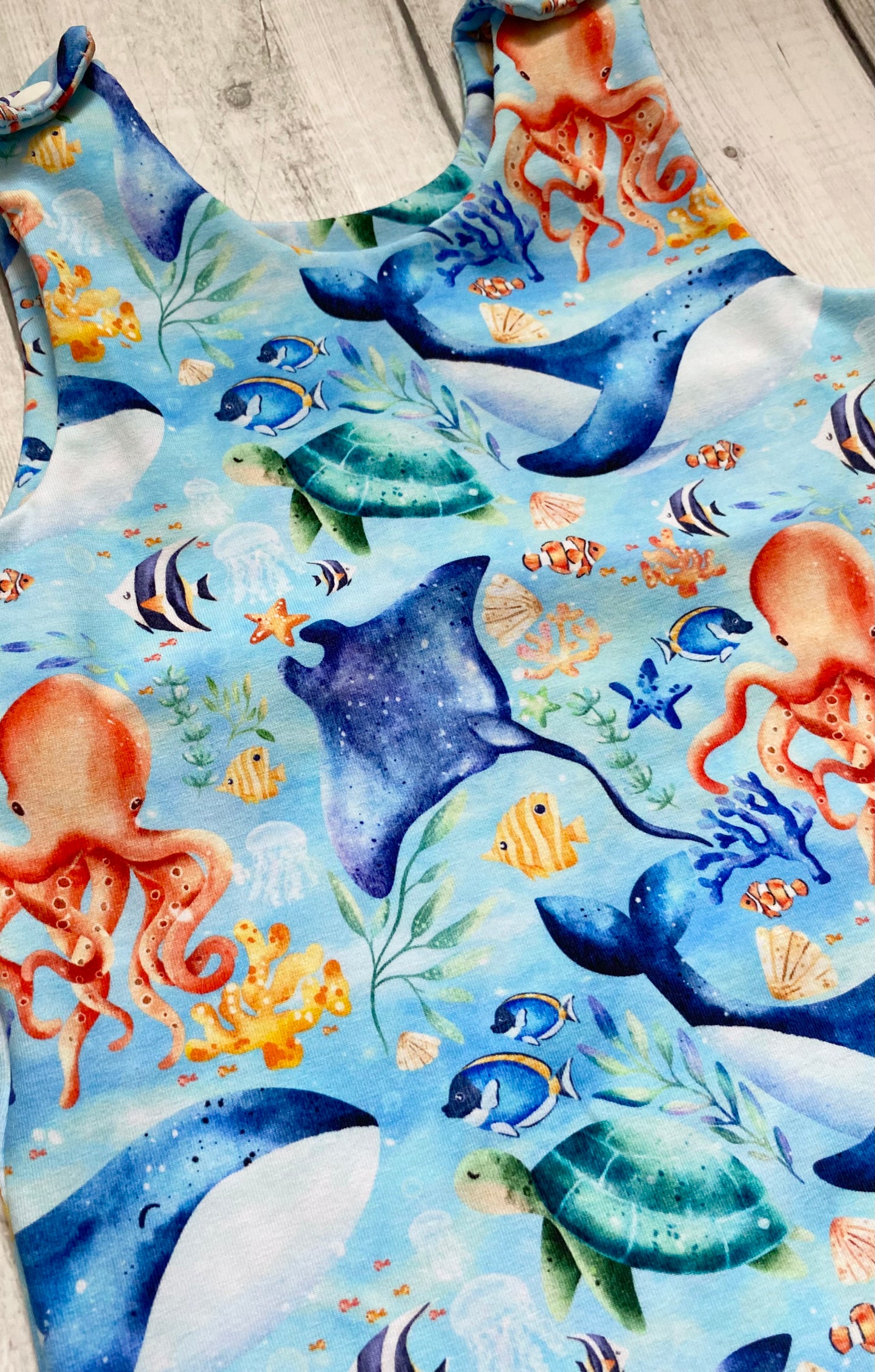 Ocean Life Short Romper 2-3 Years