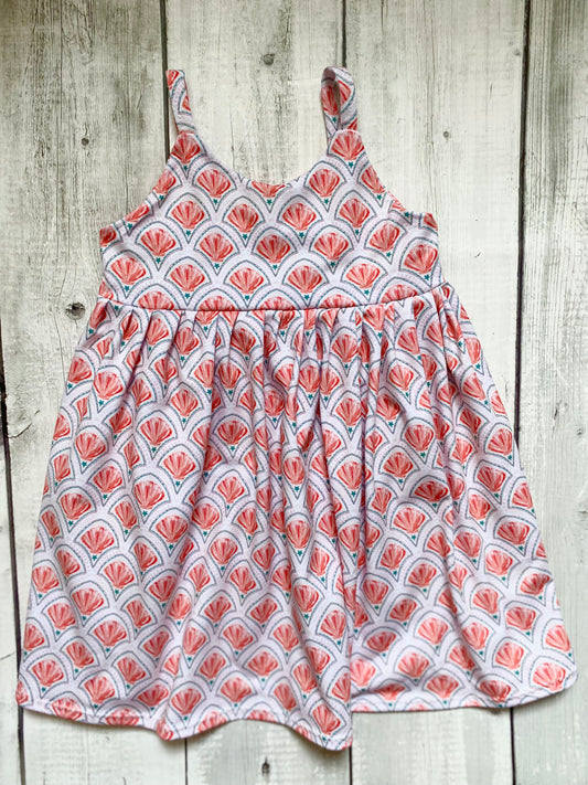 Art Deco Shells Napa Dress 3-4 Years