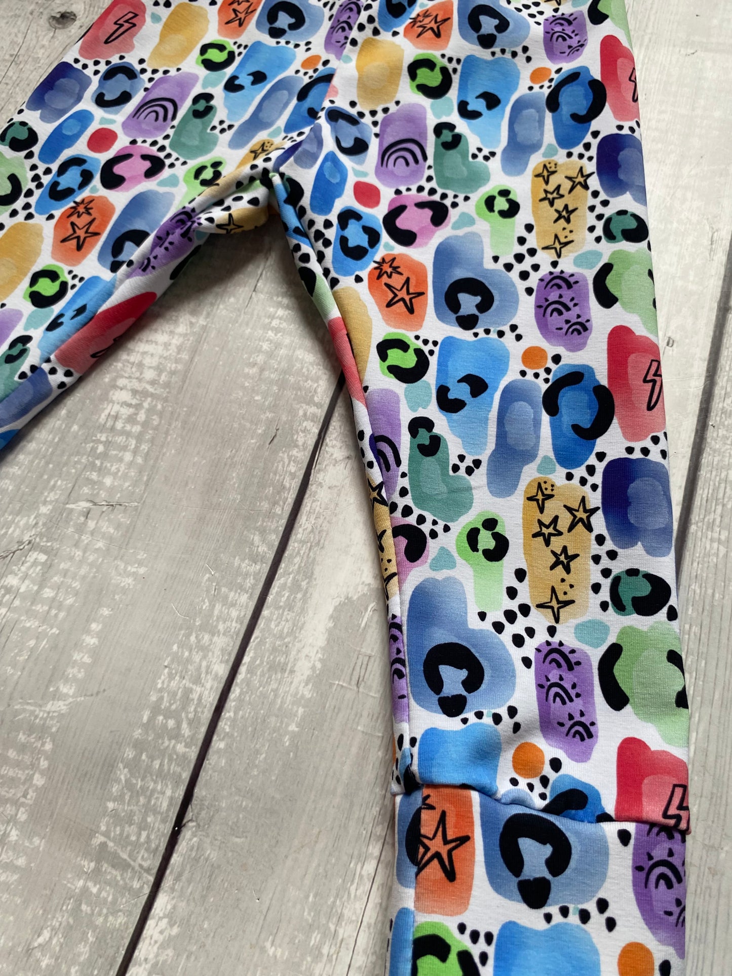 Retro Leopard Elastic Waistband Leggings 2-3 Years