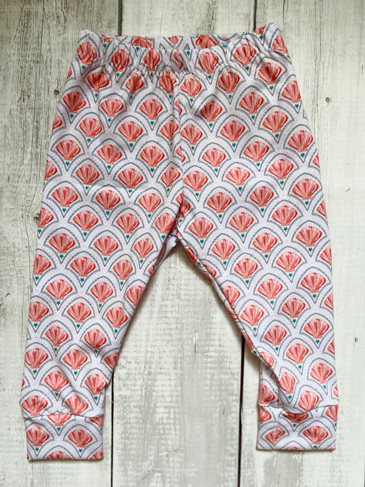 Art Deco Shells Elastic Waistband Leggings 3-4 Years
