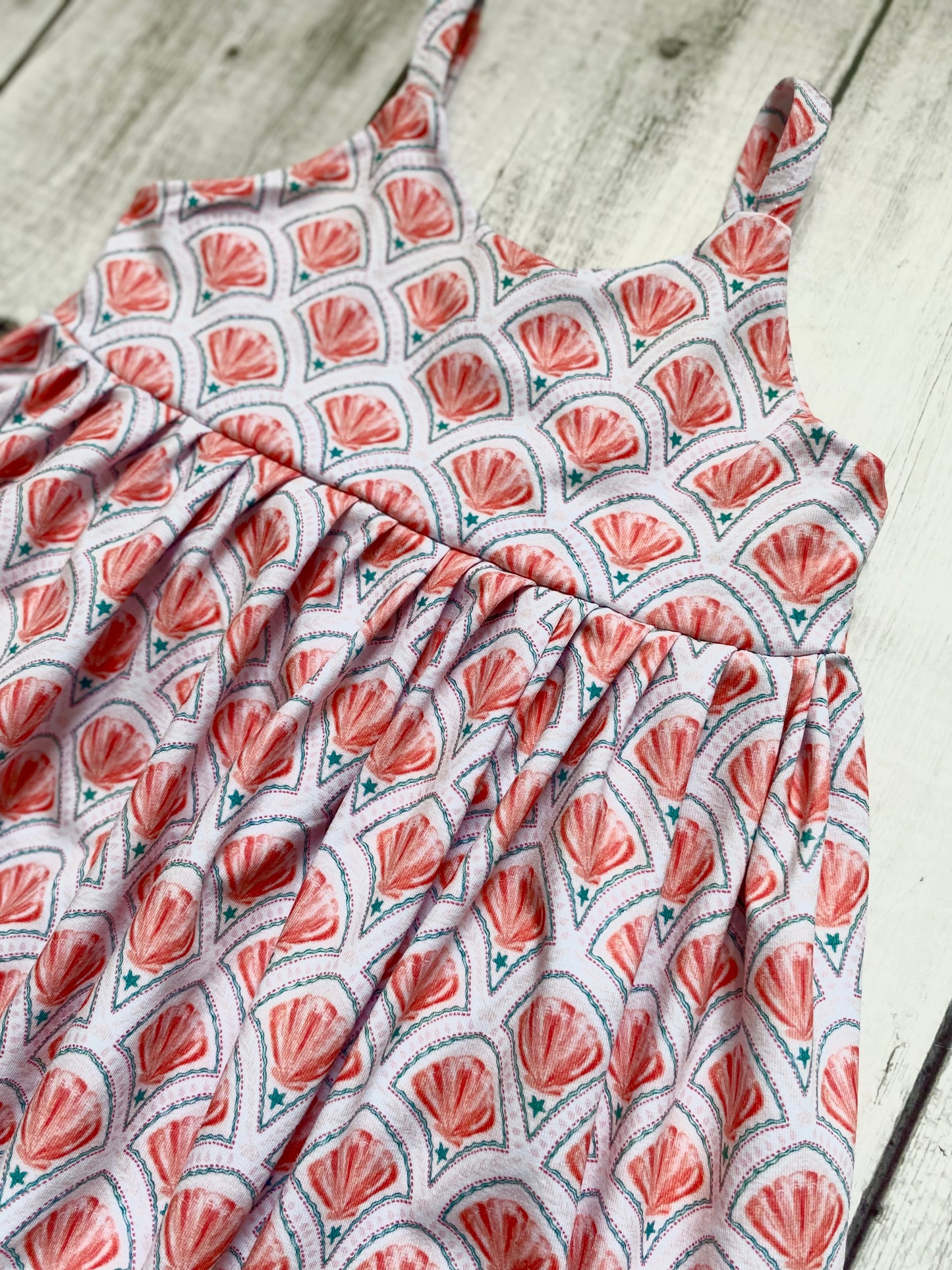Art Deco Shells Napa Dress 2-3 Years