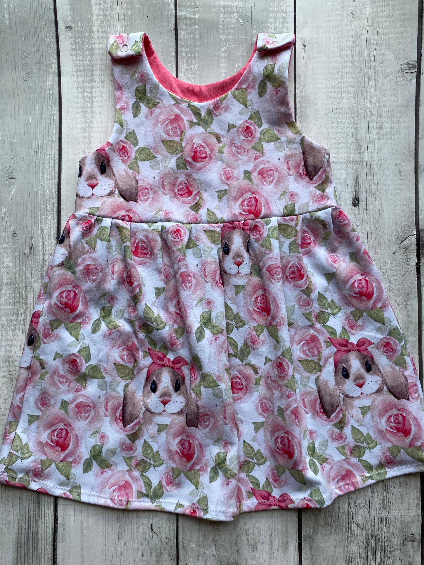 Pink Bunny Pinafore Dress 2-3 Years