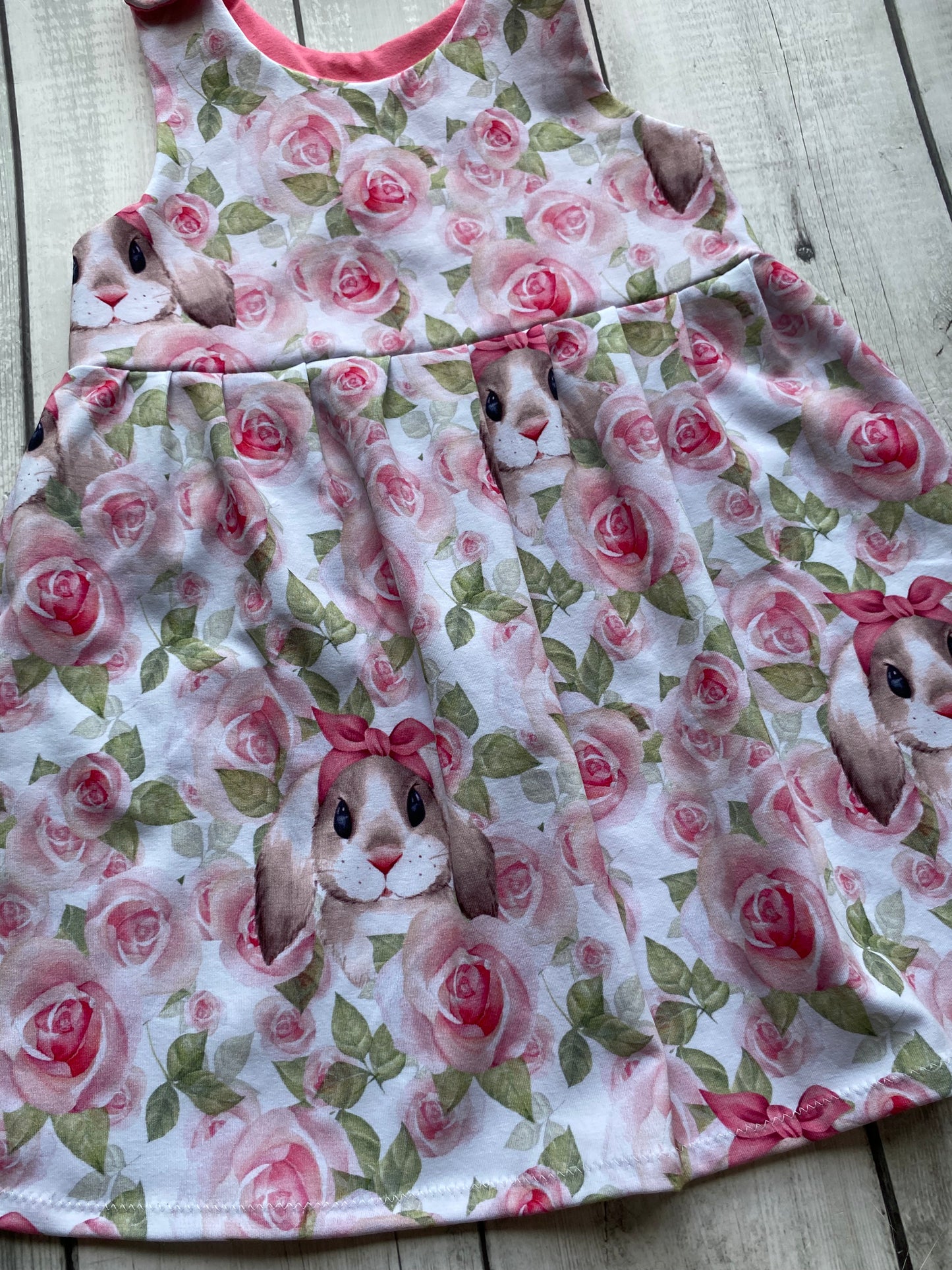 Pink Bunny Pinafore Dress 2-3 Years